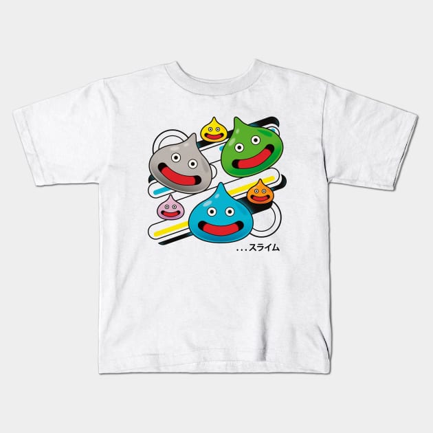 Slimes Playing Kids T-Shirt by logozaste